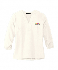 Mercer+Mettle™ Women's Stretch Crepe 3/4-Sleeve Blouse